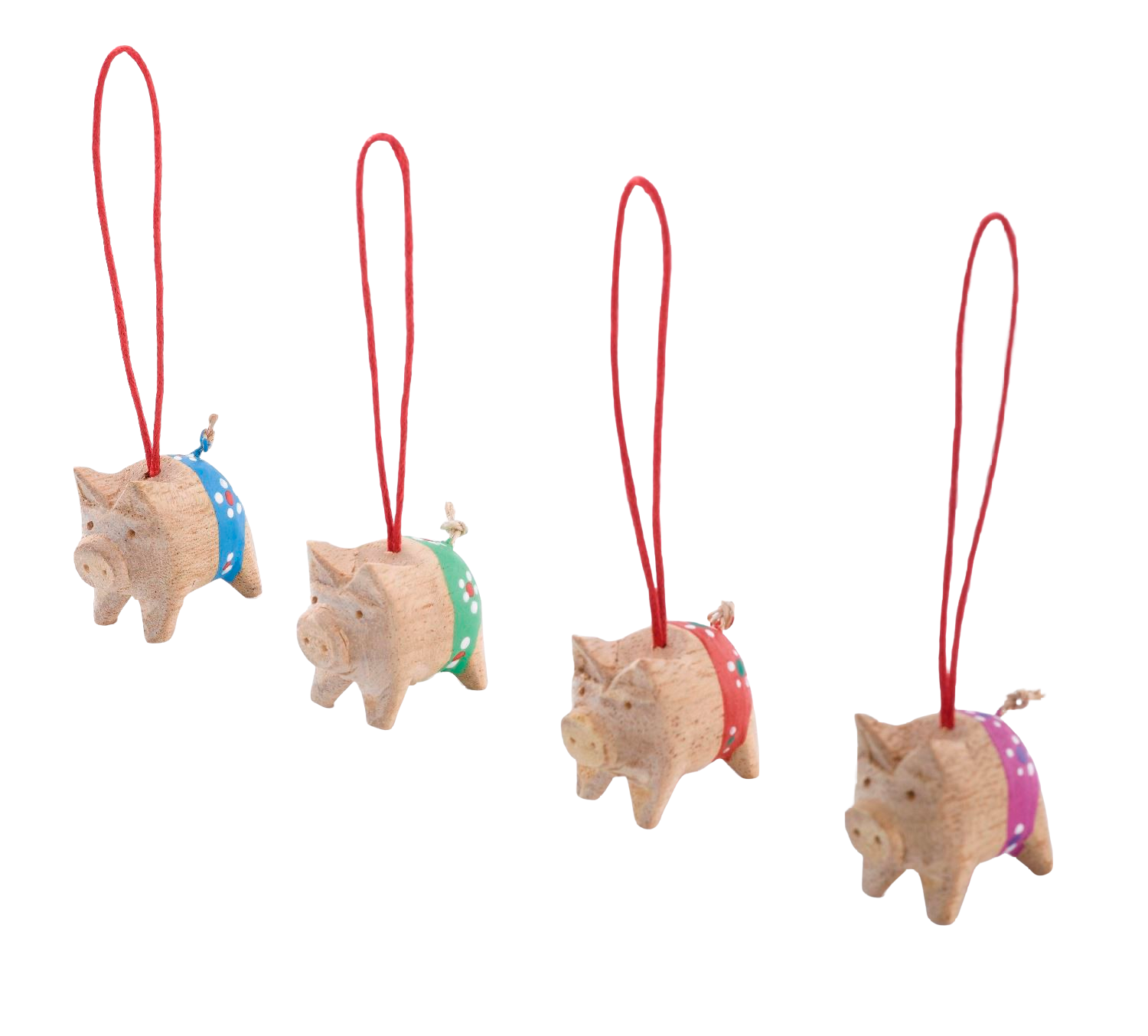 Holzschwein 4er-Set